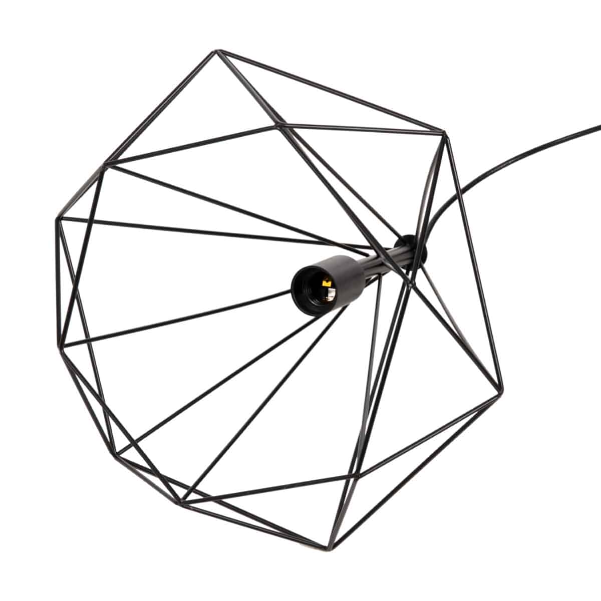 ΦΩΤΙΣΤΙΚΟ ΟΡΟΦΗΣ ΚΡΕΜΑΣΤΟ HM4040 ΜΕΤΑΛΛΙΚΟ ΚΑΠΕΛΟ ΜΑΥΡΟ 25x22x123Yεκ. - Image 6