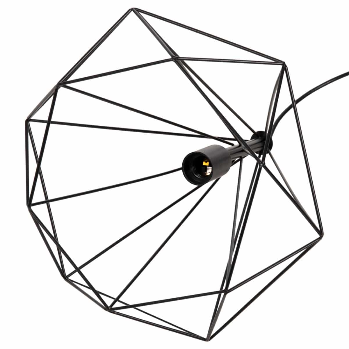 ΦΩΤΙΣΤΙΚΟ ΟΡΟΦΗΣ ΚΡΕΜΑΣΤΟ HM4041 3ΦΩΤΟ ΜΑΥΡΟ ΜΕΤΑΛΛΟ 25x22x123Yεκ. - Image 5