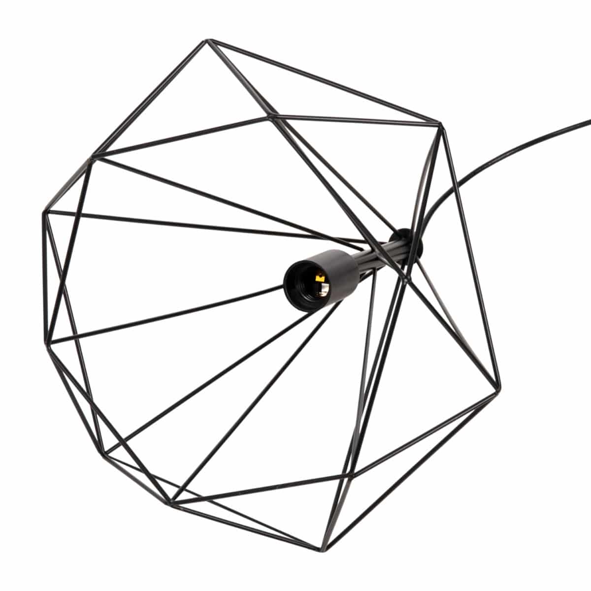 ΦΩΤΙΣΤΙΚΟ ΟΡΟΦΗΣ ΚΡΕΜΑΣΤΟ HM4064 ΜΑΥΡΟ ΜΕΤΑΛΛΙΚΟ ΚΑΠΕΛΟ 32x37x128Yεκ. - Image 6