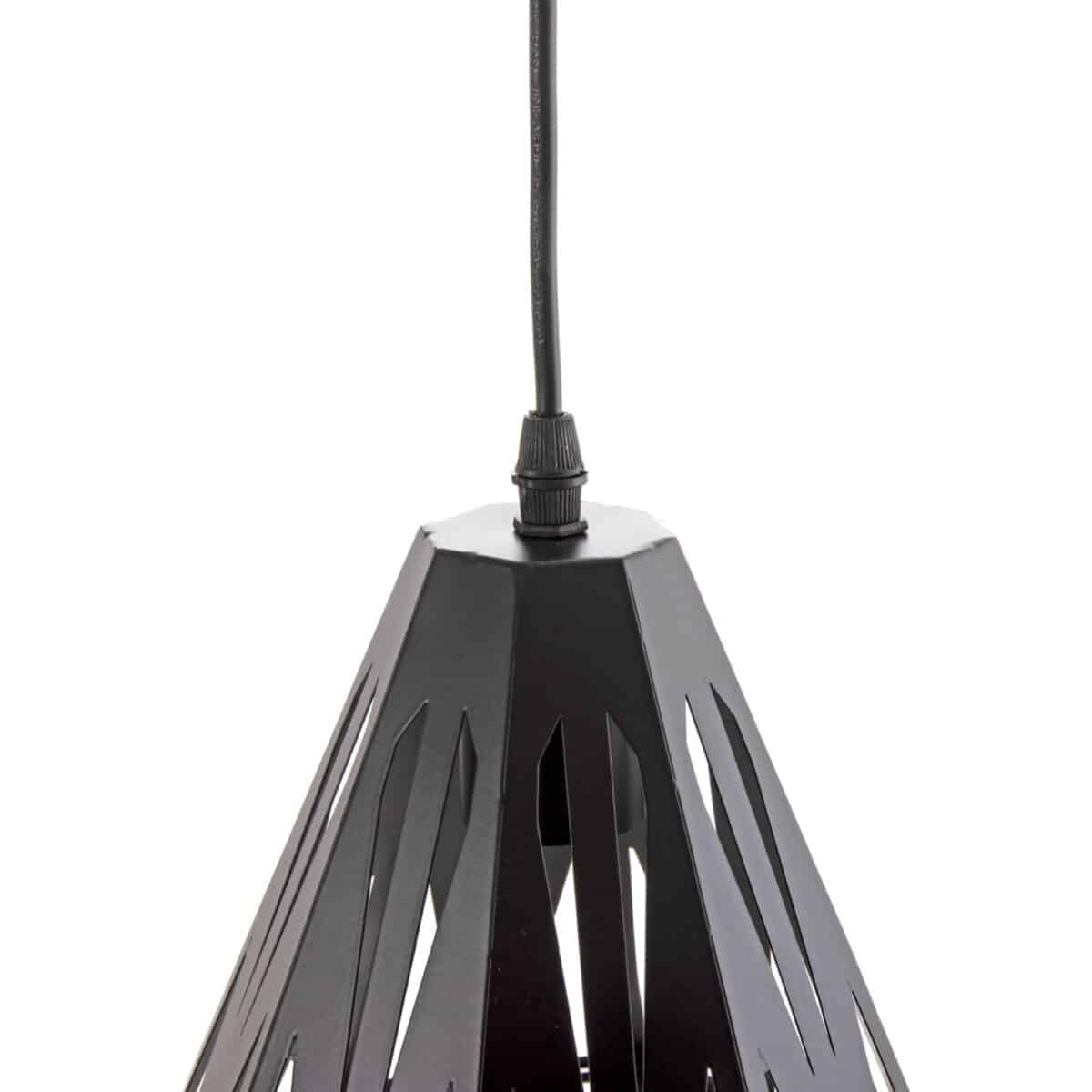 ΦΩΤΙΣΤΙΚΟ ΟΡΟΦΗΣ ΚΡΕΜΑΣΤΟ HM4083 3 "ΦΑΝΑΡΑΚΙΑ" ΜΑΥΡΟ ΜΕΤΑΛΛΟ Φ23x127Yεκ. - Image 5