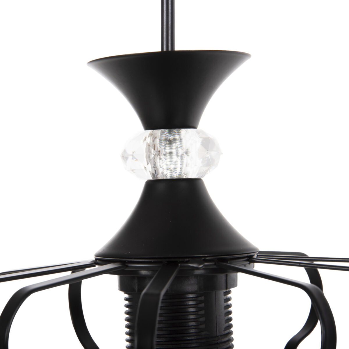 ΦΩΤΙΣΤΙΚΟ ΟΡΟΦΗΣ ΚΡΕΜΑΣΤΟ HM4089 3-ΦΩΤΟ ΜΑΥΡΑ ΜΕΤΑΛΛΙΚΑ ΚΑΠΕΛΑ Φ34x128Υεκ. - Image 6