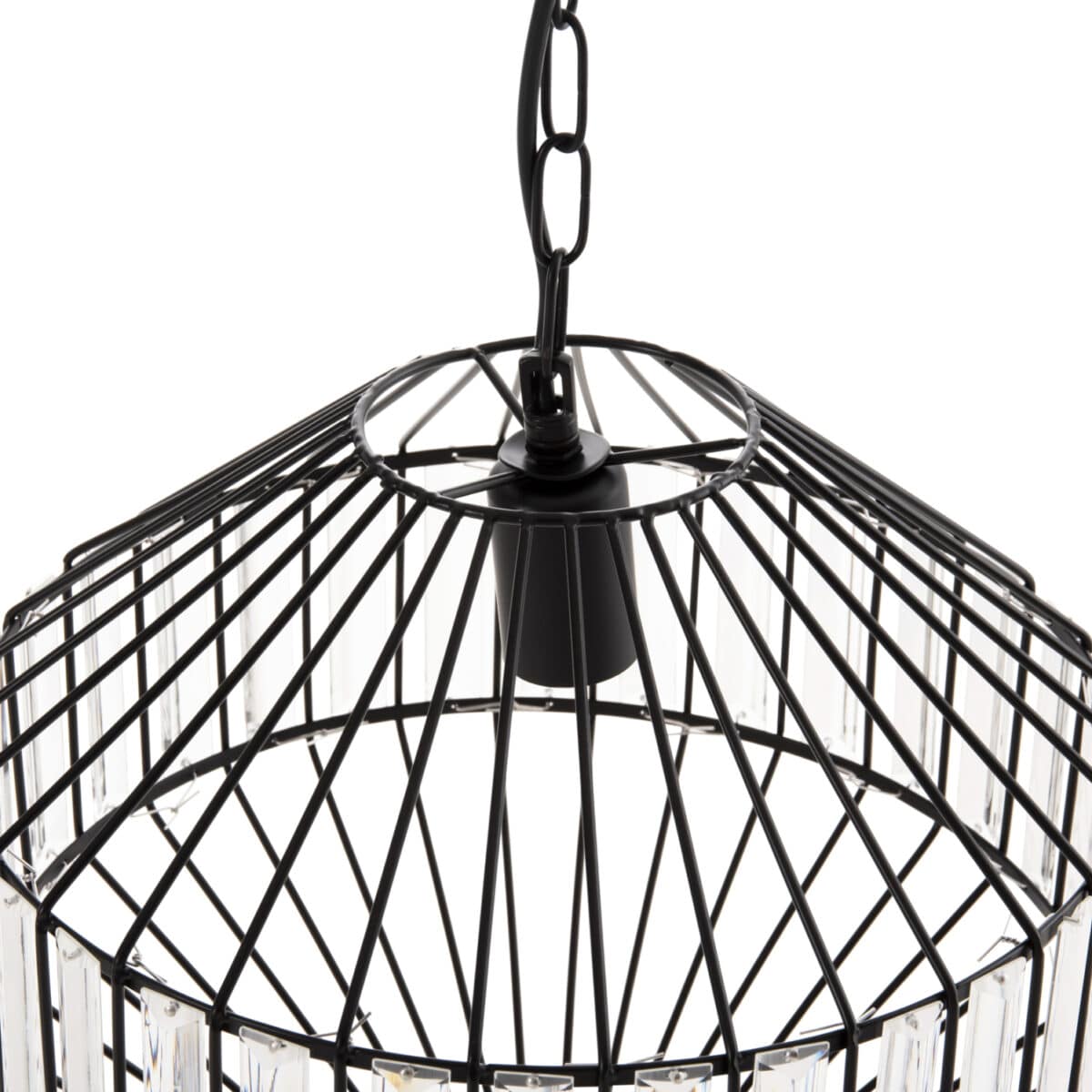 ΦΩΤΙΣΤΙΚΟ ΟΡΟΦΗΣ ΚΡΕΜΑΣΤΟ HM4092 ΜΕΤΑΛΛΙΚΟ ΜΑΥΡΟ ΚΑΠΕΛΟ Φ33,5x29-127,5Υεκ. - Image 4