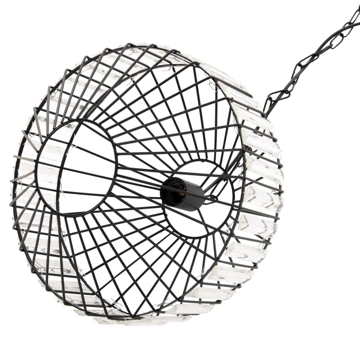 ΦΩΤΙΣΤΙΚΟ ΟΡΟΦΗΣ ΚΡΕΜΑΣΤΟ HM4092 ΜΕΤΑΛΛΙΚΟ ΜΑΥΡΟ ΚΑΠΕΛΟ Φ33,5x29-127,5Υεκ. - Image 5