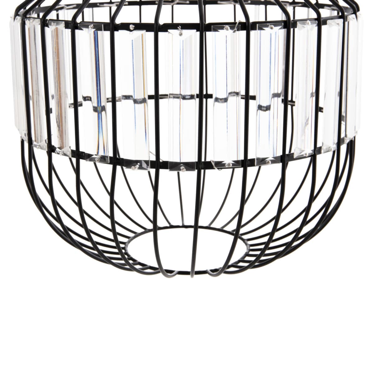 ΦΩΤΙΣΤΙΚΟ ΟΡΟΦΗΣ ΚΡΕΜΑΣΤΟ HM4093 ΜΕΤΑΛΛΙΚΟ ΜΑΥΡΟ ΚΑΙ ΓΥΑΛΙ Φ29x38-137Yεκ. - Image 3