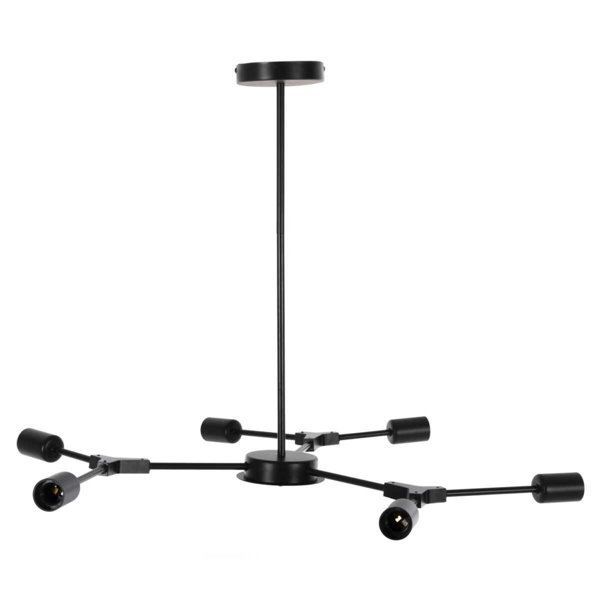 ΦΩΤΙΣΤΙΚΟ ΟΡΟΦΗΣ ΚΡΕΜΑΣΤΟ HM4125 6-ΦΩΤΟ ΜΑΥΡΟ ΜΕΤΑΛΛΟ 75x75x75Υεκ - Image 3