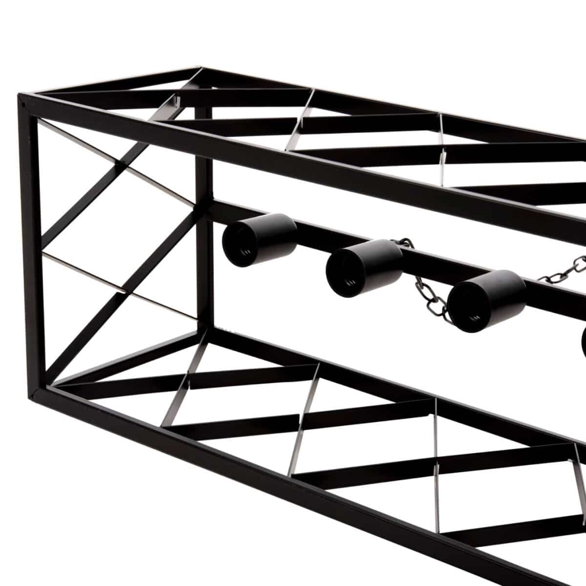 ΦΩΤΙΣΤΙΚΟ ΟΡΟΦΗΣ ΚΡΕΜΑΣΤΟ HM4128 6ΦΩΤΟ-ΜΑΥΡΟΣ ΜΕΤΑΛΛΙΚΟΣ ΣΚΕΛΕΤΟΣ 77,5x25x101Yεκ. - Image 5