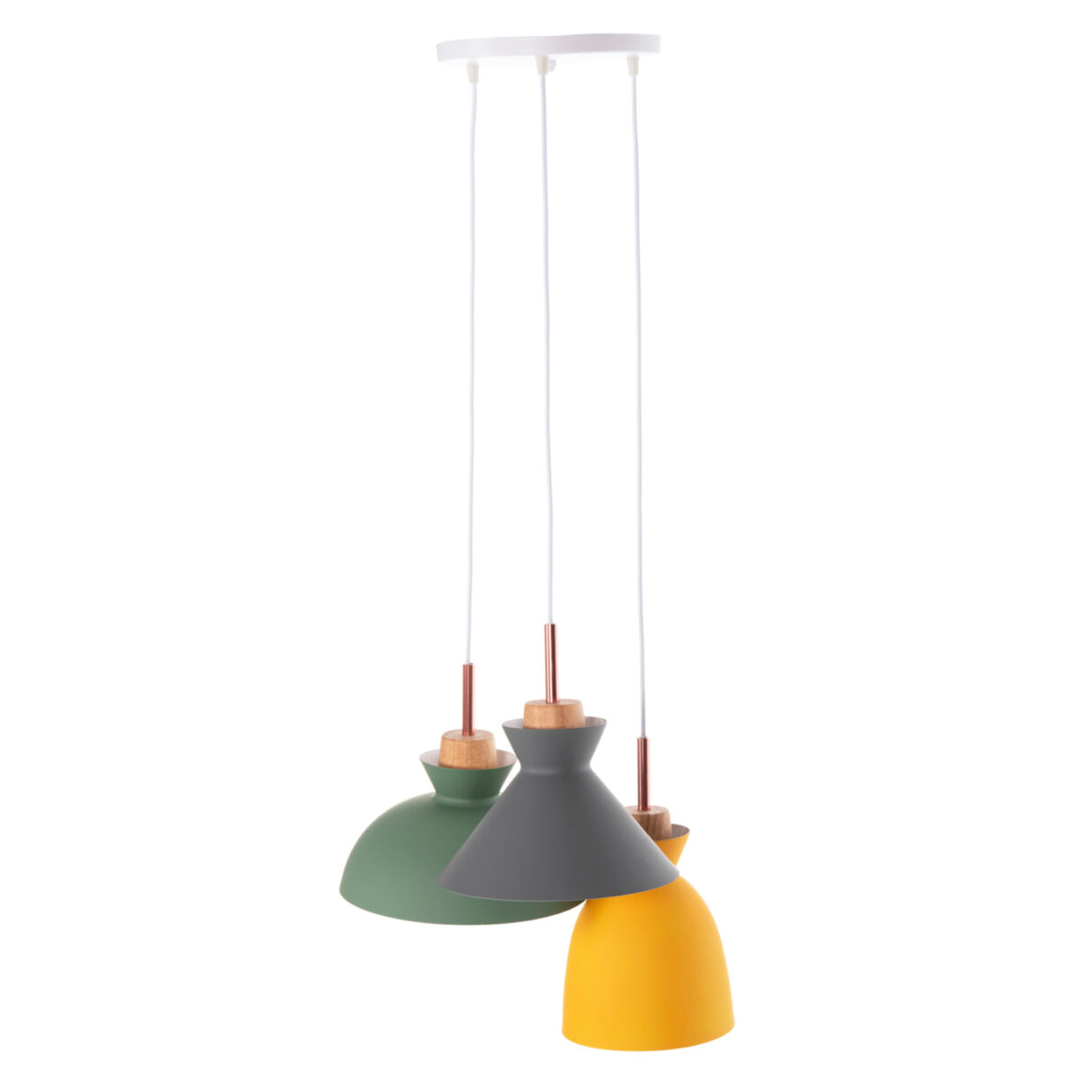 ΦΩΤΙΣΤΙΚΟ ΟΡΟΦΗΣ ΚΡΕΜΑΣΤΟ HM4141 3-ΦΩΤΟ ΜΕΤΑΛΛΟ-ΞΥΛΟ ΠΟΛΥΧΡΩΜΟ 105Υεκ. - Image 5