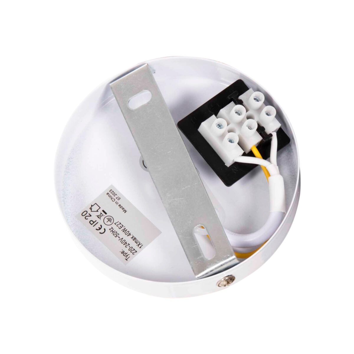 ΦΩΤΙΣΤΙΚΟ ΟΡΟΦΗΣ ΚΡΕΜΑΣΤΟ HM4144 ΛΕΥΚΟ ΜΕΤΑΛΛΙΚΟ ΚΑΠΕΛΟ 24,5x24,5x113Υεκ. - Image 7