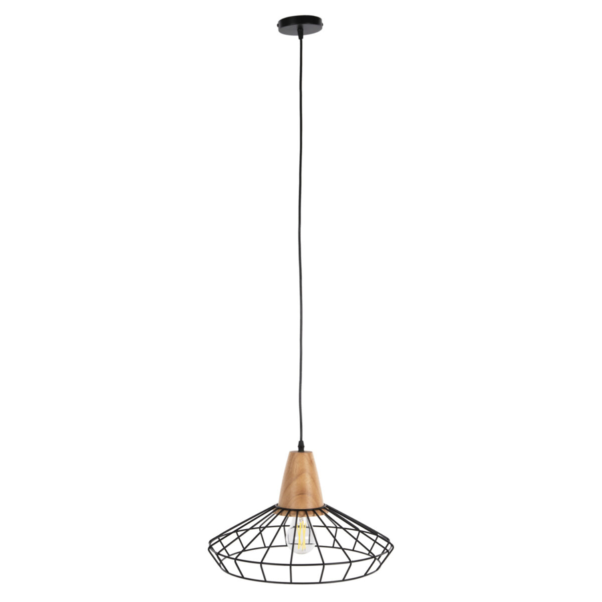 fotistiko-orofis-kremasto-fb94160-mayro- ΦΩΤΙΣΤΙΚΟ ΟΡΟΦΗΣ ΚΡΕΜΑΣΤΟ HM4160 ΜΑΥΡΟ ΜΕΤΑΛΛΟ-ΞΥΛΟ Φ39x117Υεκ - Image 1