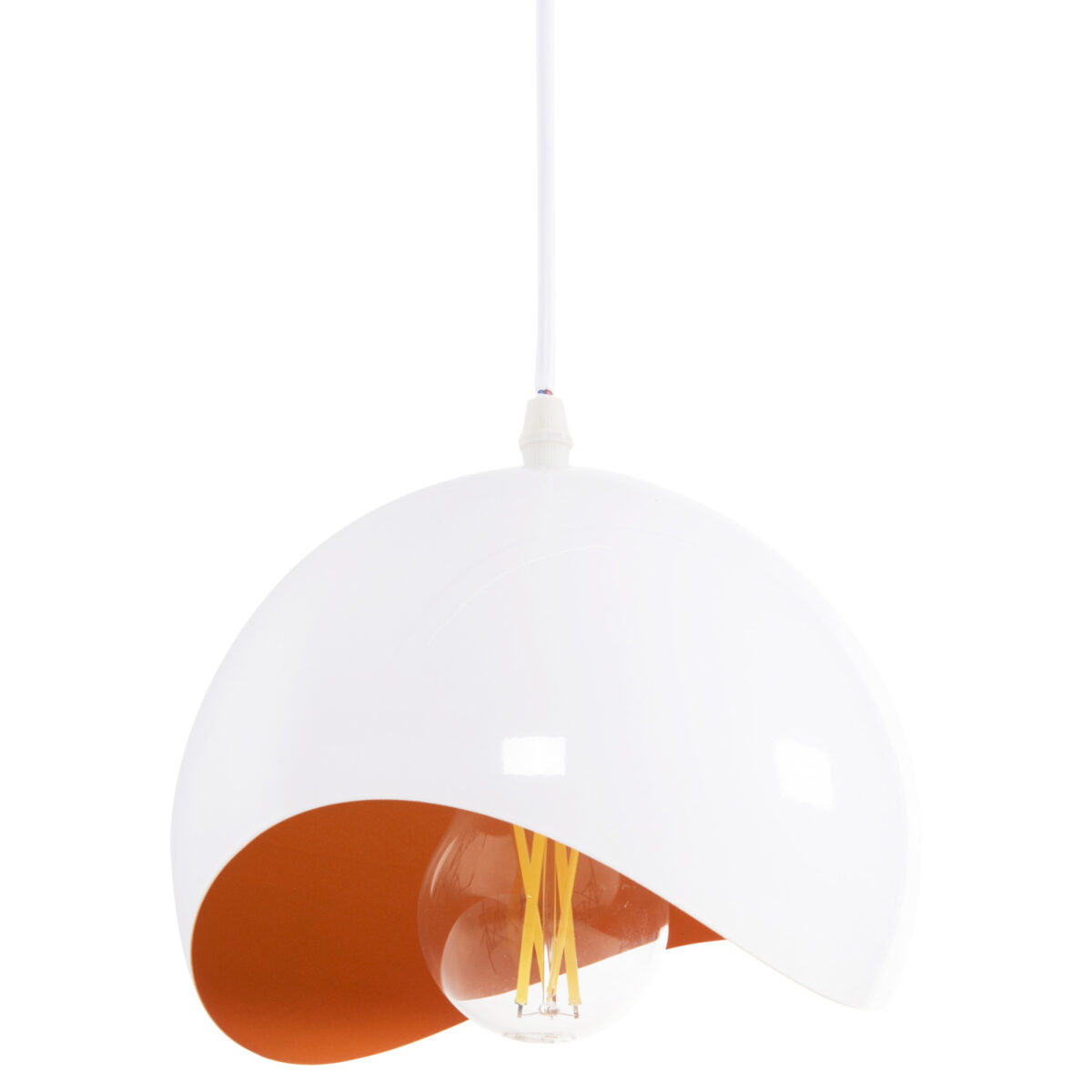 ΦΩΤΙΣΤΙΚΟ ΟΡΟΦΗΣ ΚΡΕΜΑΣΤΟ HM4165.02 ΜΕΤΑΛΛΙΚΗ ΣΦΑΙΡΑ ΛΕΥΚΟ-ΠΟΡΤΟΚΑΛΙ Φ20x118Υεκ. - Image 5