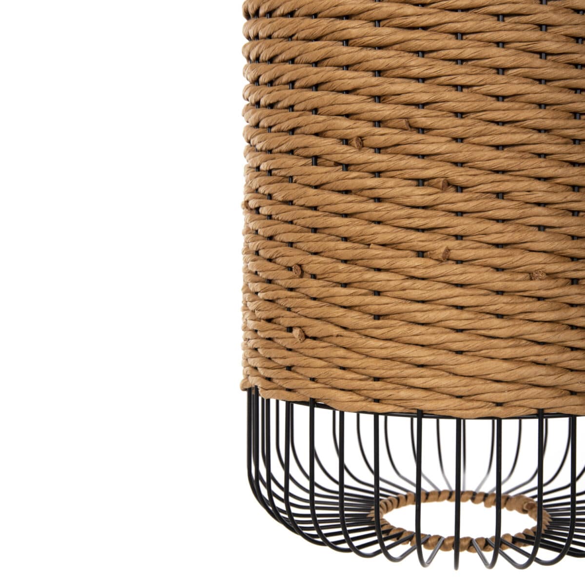 ΦΩΤΙΣΤΙΚΟ ΟΡΟΦΗΣ ΚΡΕΜΑΣΤΟ HM4340 PAPER ROPE ΜΠΕΖ-ΜΑΥΡΟ ΜΕΤΑΛΛΟ-Φ26x40-120Υεκ. - Image 6