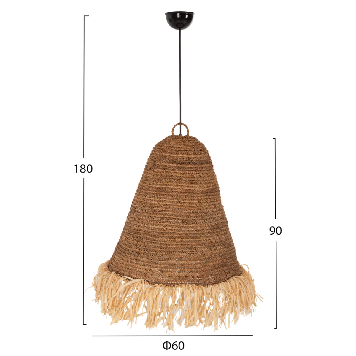 ΦΩΤΙΣΤΙΚΟ ΟΡΟΦΗΣ ΚΡΕΜΑΣΤΟ HM7818 ΙΝΕΣ ΜΠΑΝΑΝΑΣ ΣΕ ΦΥΣΙΚΟ Φ60x90-180Yεκ. - Image 2