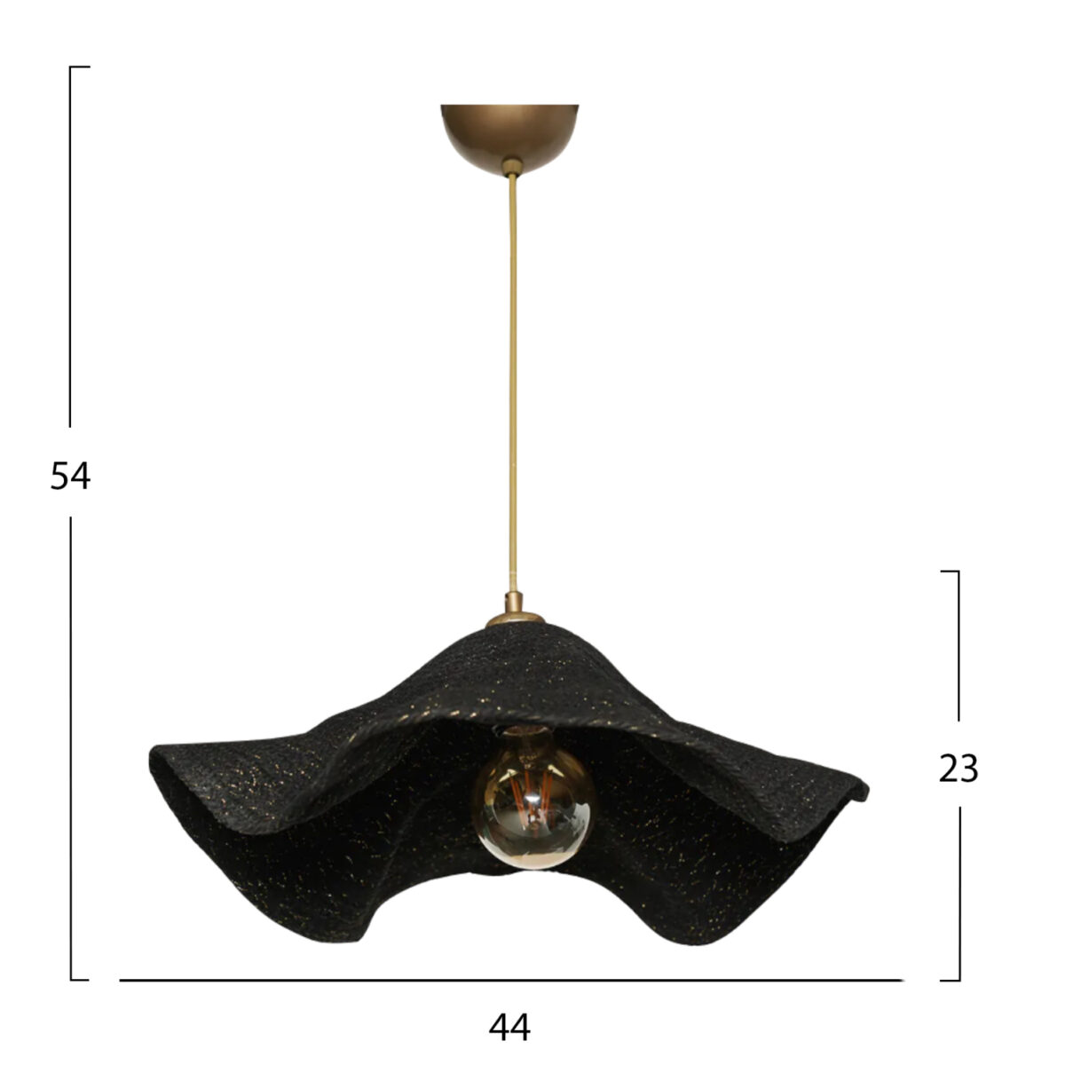 ΦΩΤΙΣΤΙΚΟ ΟΡΟΦΗΣ ΚΡΕΜΑΣΤΟ ΜΑΥΡΟ HM7649.02 Φ44x54  εκ. - Image 2