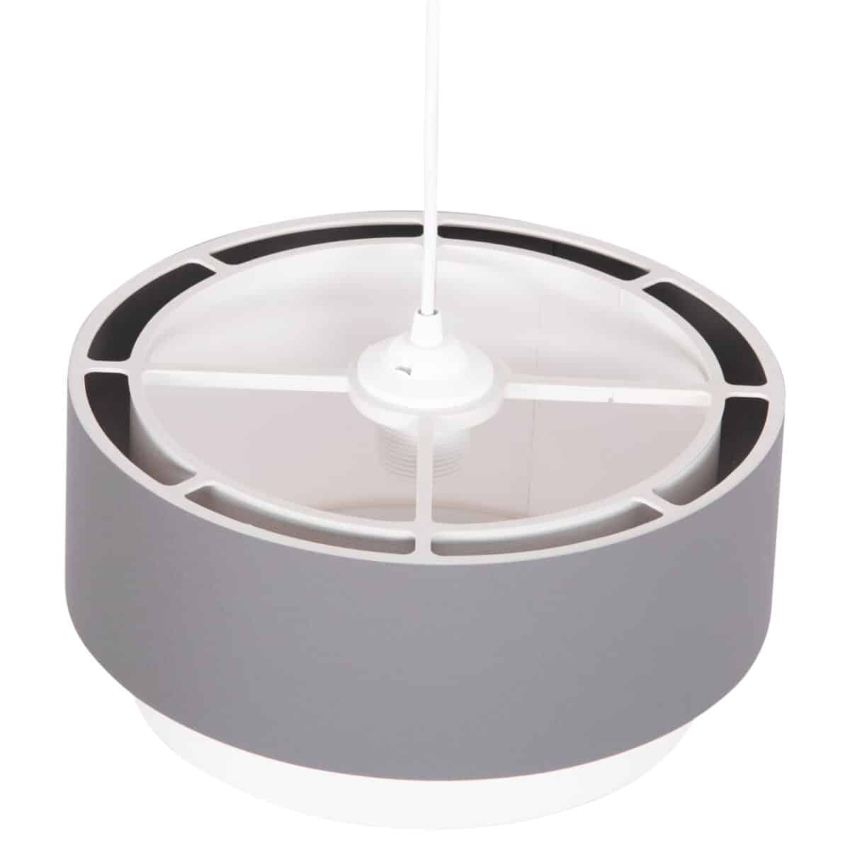 ΦΩΤΙΣΤΙΚΟ ΟΡΟΦΗΣ ΚΥΛΙΝΔΡΙΚΟ KRIKS HM4706.01 PVC ΣΕ ΛΕΥΚΟ-ΓΚΡΙ Φ30x70Υεκ. - Image 4