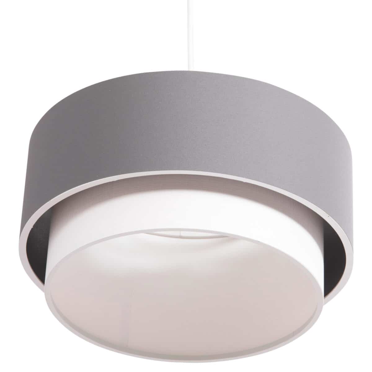 ΦΩΤΙΣΤΙΚΟ ΟΡΟΦΗΣ ΚΥΛΙΝΔΡΙΚΟ KRIKS HM4706.01 PVC ΣΕ ΛΕΥΚΟ-ΓΚΡΙ Φ30x70Υεκ. - Image 5