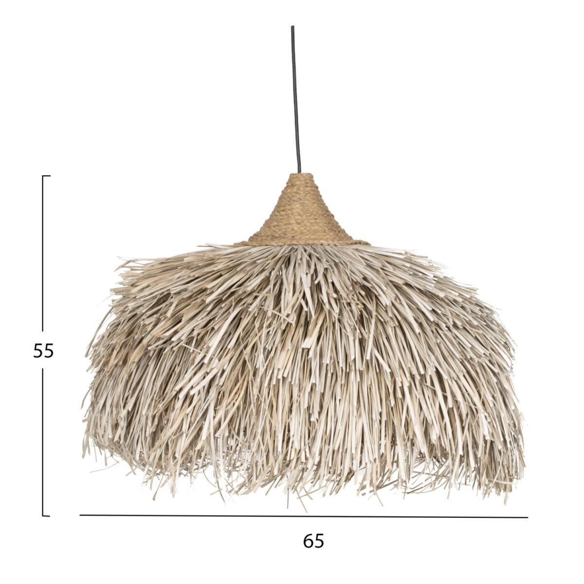 ΦΩΤΙΣΤΙΚΟ ΟΡΟΦΗΣ ΣΤΡΟΓΓΥΛΟ ΚΑΠΕΛΟ ΙΝΕΣ PANDAN ΣΕ WHITEWASH 65x65x55Yεκ.HM7773 - Image 2