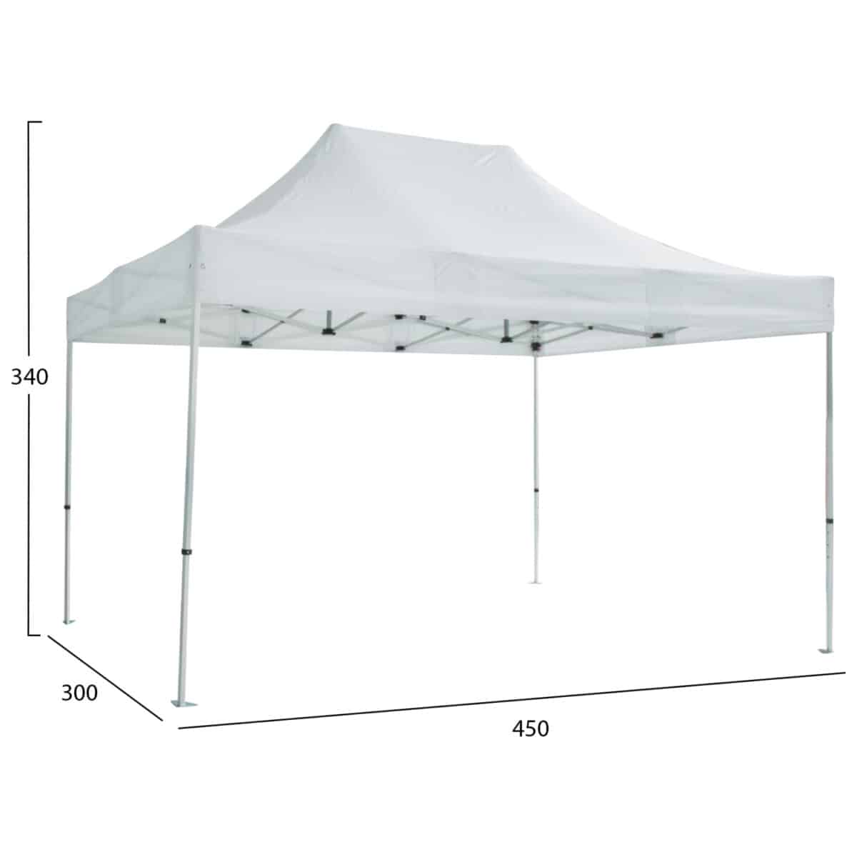 GAZEBO ΕΠΑΓΓΕΛΜΑΤΙΚΟ ΒΑΡΕΩΣ ΤΥΠΟΥ CRESSEN HM6306 ΠΤΥΣΣΟΜΕΝΟ ΑΛΟΥΜΙΝΙΟΥ 3x4,5x3,4Y - Image 2