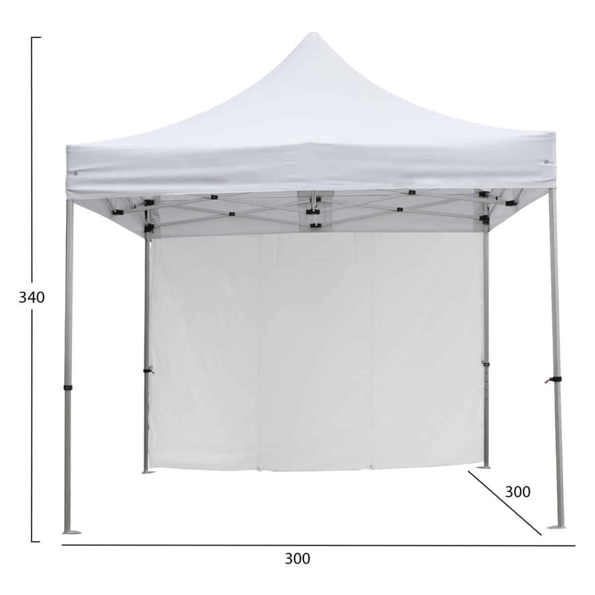 GAZEBO ΕΠΑΓΓΕΛΜΑΤΙΚΟ ΒΑΡΕΩΣ ΤΥΠΟΥ CRESSEN HM21097 ΠΤΥΣΣΟΜΕΝΟ ΑΛΟΥΜΙΝΙΟΥ 3x3x3,4Yμ - Image 2