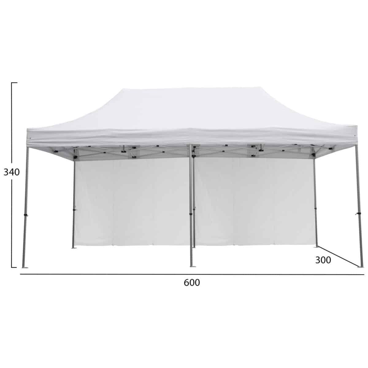 GAZEBO ΕΠΑΓΓΕΛΜΑΤΙΚΟ ΒΑΡΕΩΣ ΤΥΠΟΥ CRESSEN HM21099 ΠΤΥΣΣΟΜΕΝΟ ΑΛΟΥΜΙΝΙΟΥ 3x6x3,4Yμ - Image 2