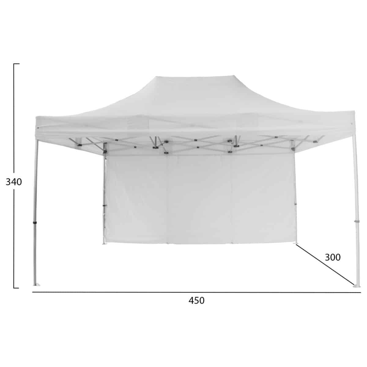 GAZEBO ΕΠΑΓΓΕΛΜΑΤΙΚΟ ΒΑΡΕΩΣ ΤΥΠΟΥ CRESSEN HM21098 ΠΤΥΣΣΟΜΕΝΟ ΑΛΟΥΜΙΝΙΟΥ 3x4,5x3,4Yμ - Image 2