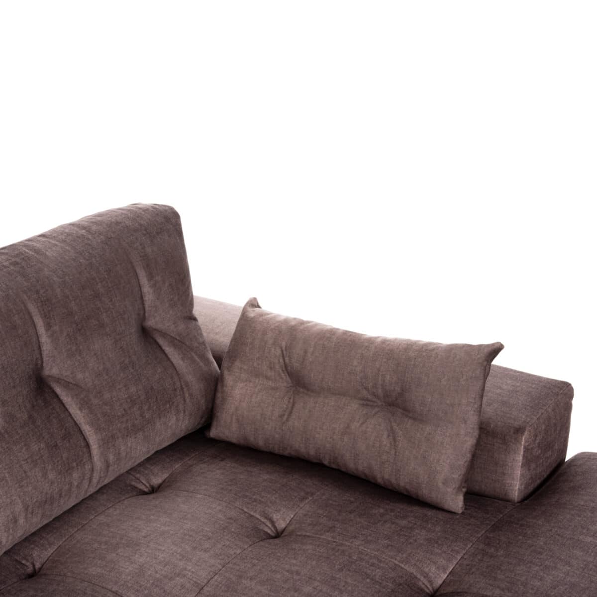 ΓΩΝΙΑΚΟΣ ΚΑΝΑΠΕΣ-ΚΡΕΒΑΤΙ ΜΕ ΑΠΟΘ.ΧΩΡΟ CLANCY HM3281.03R ΚΑΦΕ ΥΦΑΣΜΑ 308x181x92Υεκ. - Image 8