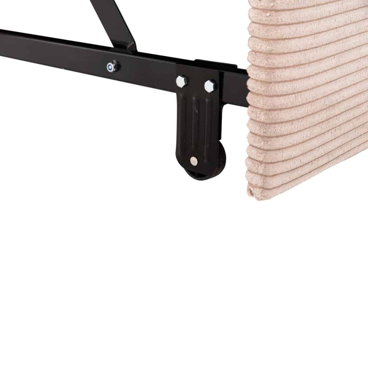 ΓΩΝΙΑΚΟΣ ΚΑΝΑΠΕΣ-ΚΡΕΒΑΤΙ ΜΕ ΑΠΟΘ.ΧΩΡΟ ALDO HM3276.01R ΜΠΕΖ ΥΦΑΣΜΑ 256x91-159x87Υεκ. - Image 10