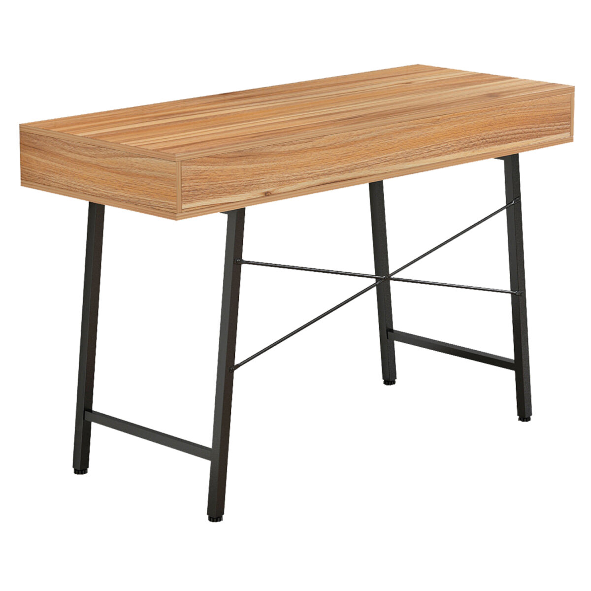 ΓΡΑΦΕΙΟ ΚΑΡΥΔΙ-ΓΚΡΙ ΜΕ ΜΑΥΡΟ ΜΑΤ ΣΚΕΛΕΤΟ HM2128.03 120x48x76,5Υ εκ. - Image 5