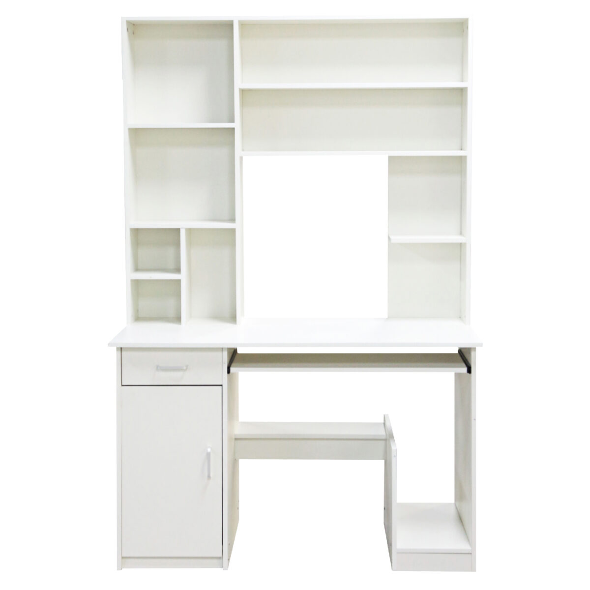 ΓΡΑΦΕΙΟ ΜΕ ΒΙΒΛΙΟΘΗΚΗ-ΡΑΦΙΕΡΑ STATUS ΛΕΥΚΟ HM2032.03 120x55,5x182,5 εκ. - Image 3