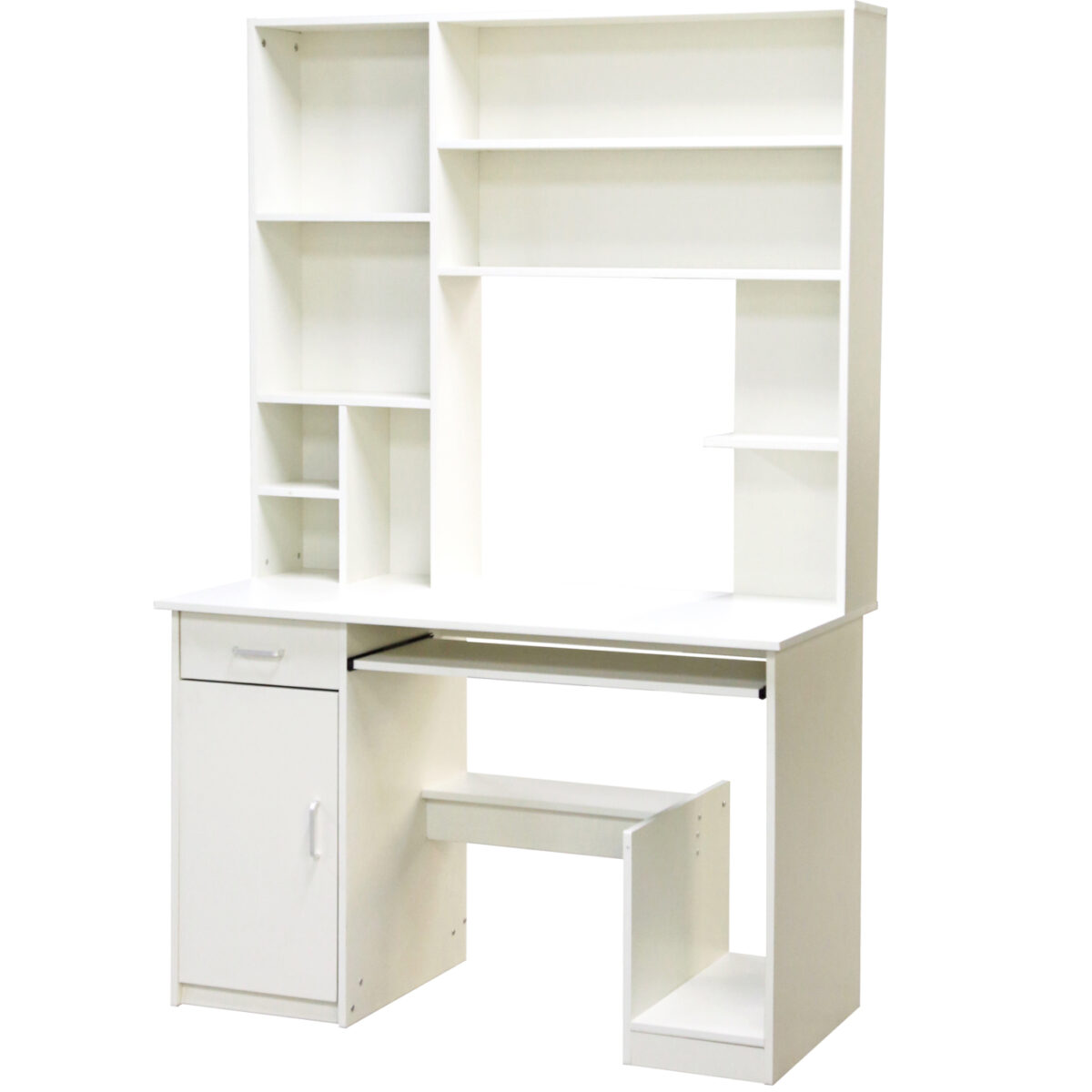 ΓΡΑΦΕΙΟ ΜΕ ΒΙΒΛΙΟΘΗΚΗ-ΡΑΦΙΕΡΑ STATUS ΛΕΥΚΟ HM2032.03 120x55,5x182,5 εκ. - Image 4