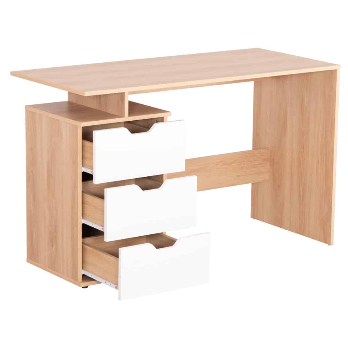 ΓΡΑΦΕΙΟ ΜΕ ΣΥΡΤΑΡΙΑ COLT HM18291 ΜΕΛΑΜΙΝΗ ΣΕ ΛΕΥΚΟ-SONAMA 120x53x75Υεκ. - Image 4