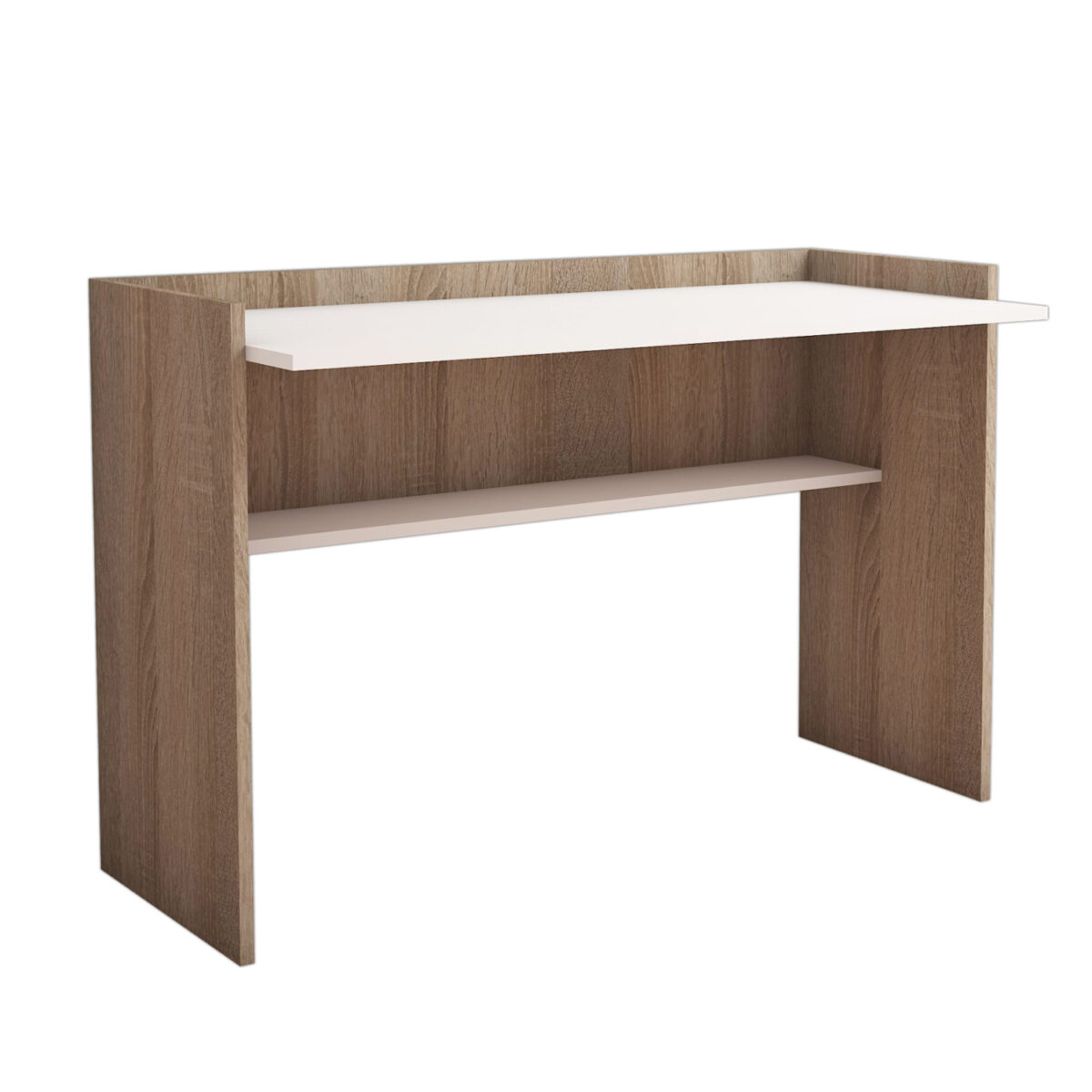 ΓΡΑΦΕΙΟ ΜΕΛΑΜΙΝΗΣ SONAMA ΛΕΥΚΟ 118x58x80Υεκ.HM9227.12 - Image 4