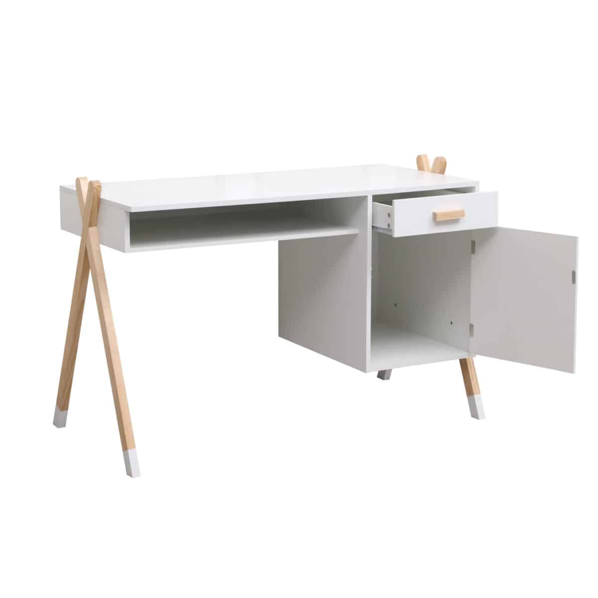 ΓΡΑΦΕΙΟ ΠΑΙΔΙΚΟ PASCHAL HM2496.03 ΜΕΛΑΜΙΝΗ-ΞΥΛΟ ΠΕΥΚΟΥ 120x55x75Υεκ - Image 5