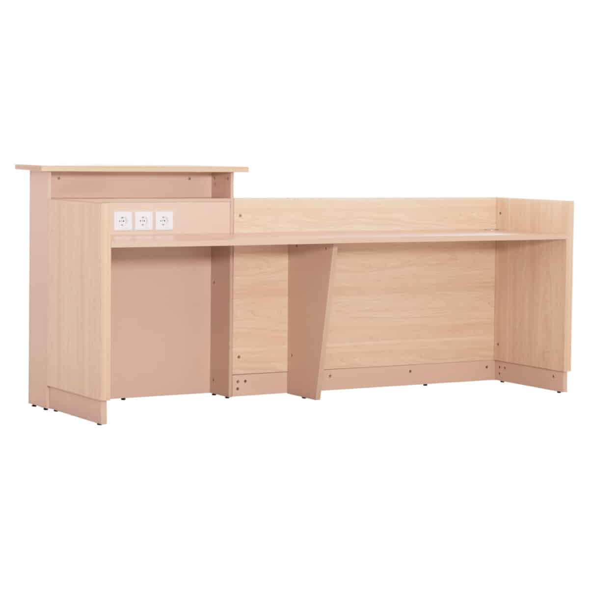 ΓΡΑΦΕΙΟ ΥΠΟΔΟΧΗΣ DALTON HM2068.02 ΜΕΛΑΜΙΝΗ ΣΕ SONAMA-ΜΠΕΖ 240x80x106Υεκ. - Image 3