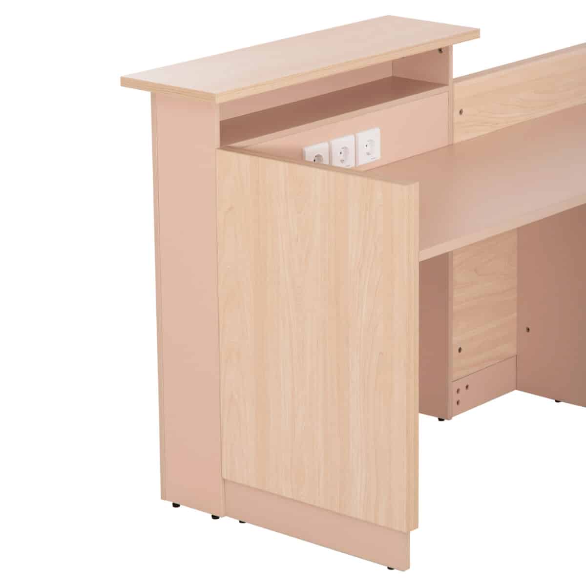 ΓΡΑΦΕΙΟ ΥΠΟΔΟΧΗΣ DALTON HM2068.02 ΜΕΛΑΜΙΝΗ ΣΕ SONAMA-ΜΠΕΖ 240x80x106Υεκ. - Image 5