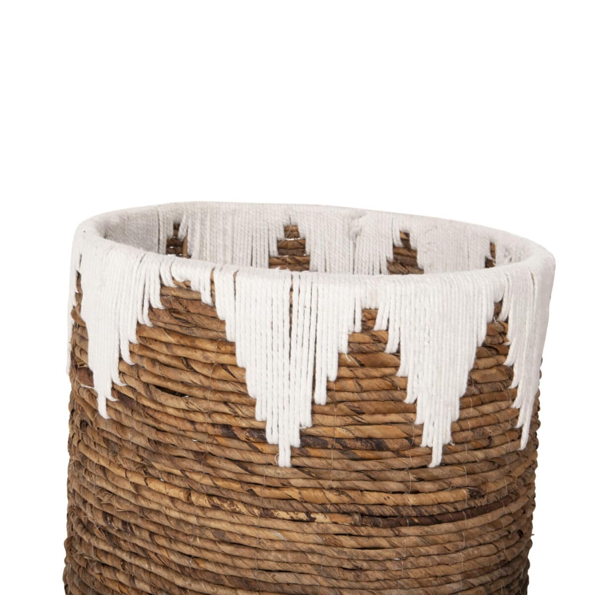 ΚΑΛΑΘΙΑ ΨΑΘΙΝΑ ΣΤΡΟΓΓΥΛΑ ΧΩΡΙΣ ΚΑΠΑΚΙ ΣΕΤ 3τμχ HM4307 ΣΕ ΦΥΣΙΚΟ-ΛΕΥΚΟ Φ42x56Υεκ. - Image 4