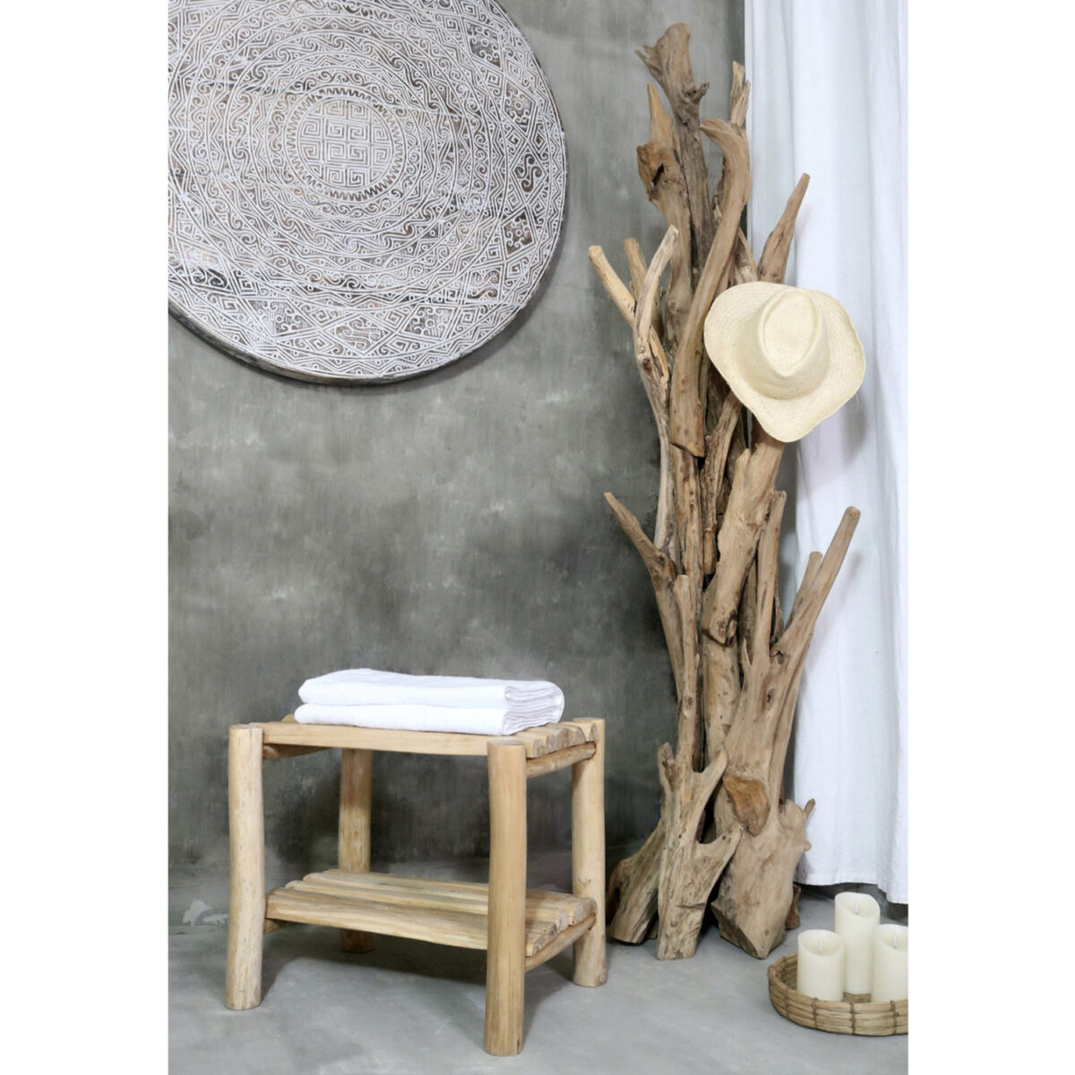 ΚΑΛΟΓΕΡΟΣ HM9367 ΑΠΟ ΜΑΣΙΦ ΞΥΛΟ TEAK ΦΥΣΙΚΟ 36x30x183Υεκ. - Image 4