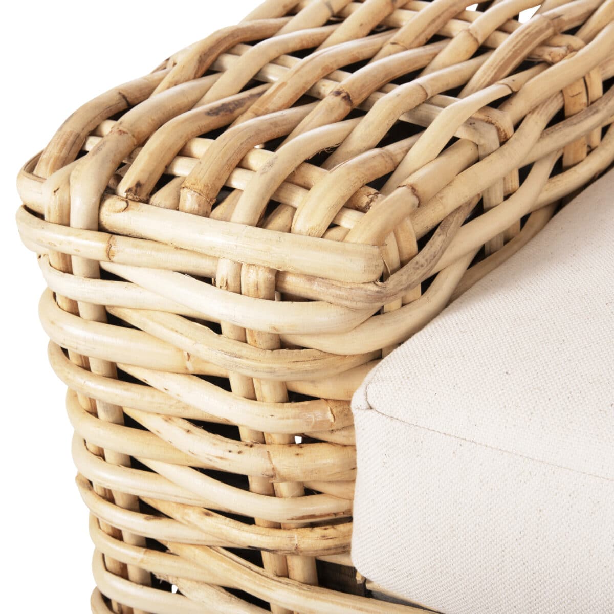 ΚΑΝΑΠΕΣ 2-ΘΕΣΙΟΣ TROPEL HM9809 ΞΥΛΟ MANGO-RATTAN ΦΥΣΙΚΟ-ΛΕΥΚΑ ΜΑΞΙΛΑΡΙΑ 192x88x70-85Υεκ. - Image 8