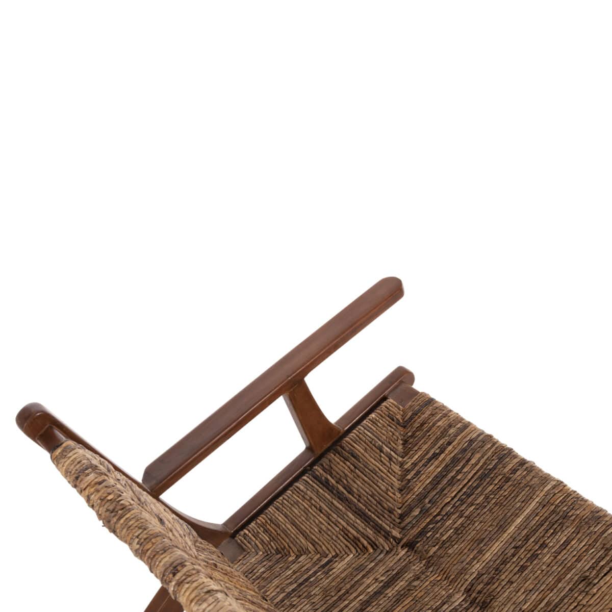 ΚΑΝΑΠΕΣ ΕΞΩΤ.ΧΩΡΟΥ 2-ΘΕΣΙΟΣ TONDO HM9915 ΞΥΛΟ ΤΕΑΚ ΚΑΙ ΣΧΟΙΝΙ ΜΠΑΝΑΝΑΣ 120x76x68,5Υεκ - Image 7