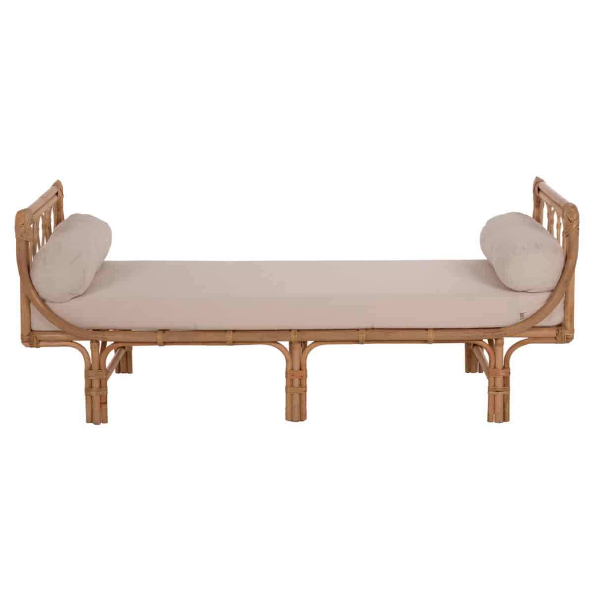 ΚΑΝΑΠΕΣ ΕΞΩΤΕΡΙΚΟΥ ΧΩΡΟΥ CHARMELLA HM9659 ΦΥΣΙΚΟ RATTAN-ΜΠΕΖ ΜΑΞΙΛΑΡΙΑ 187x69x76Yεκ. - Image 3