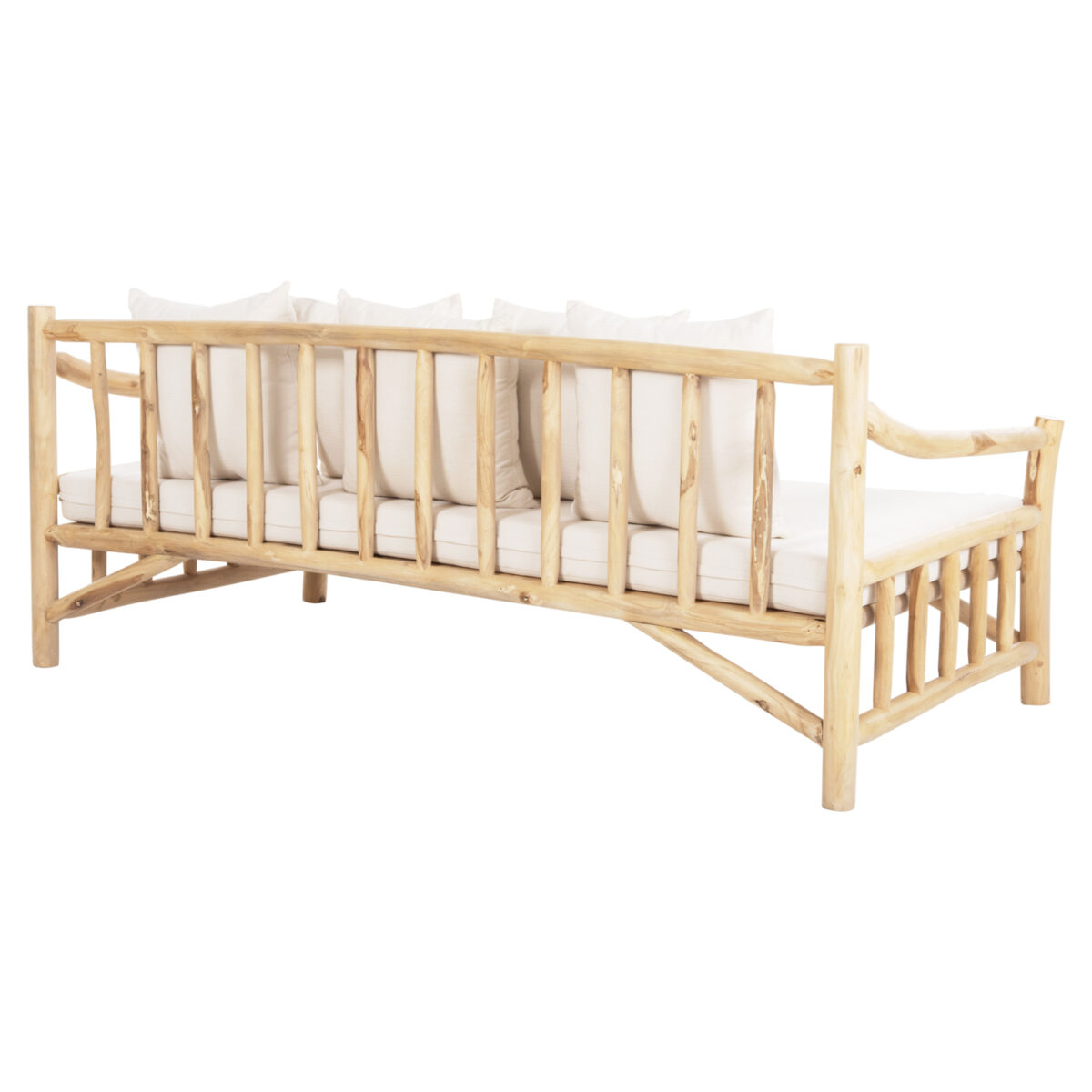 ΚΑΝΑΠΕΣ ΤΡΙΘΕΣΙΟΣ TORC HM9339 ΑΠΟ ΜΑΣΙΦ ΞΥΛΟ TΕΑK ΦΥΣΙΚΟ - ΛΕΥΚΟ 200x100x80Yεκ. - Image 5