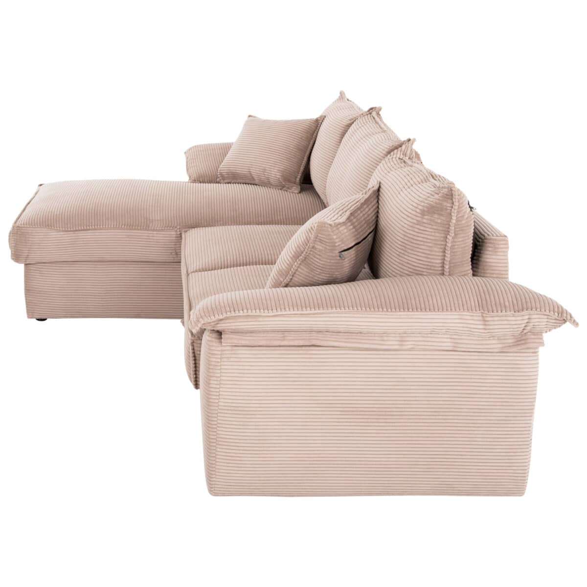 ΚΑΝΑΠΕΣ-ΚΡΕΒΑΤΙ-ΑΡΙΣΤ.ΓΩΝΙΑ ΜΕ ΑΠΟΘ.ΧΩΡΟ ALDO HM3276.01L ΜΠΕΖ ΥΦΑΣΜΑ 256x159x87Υεκ - Image 5