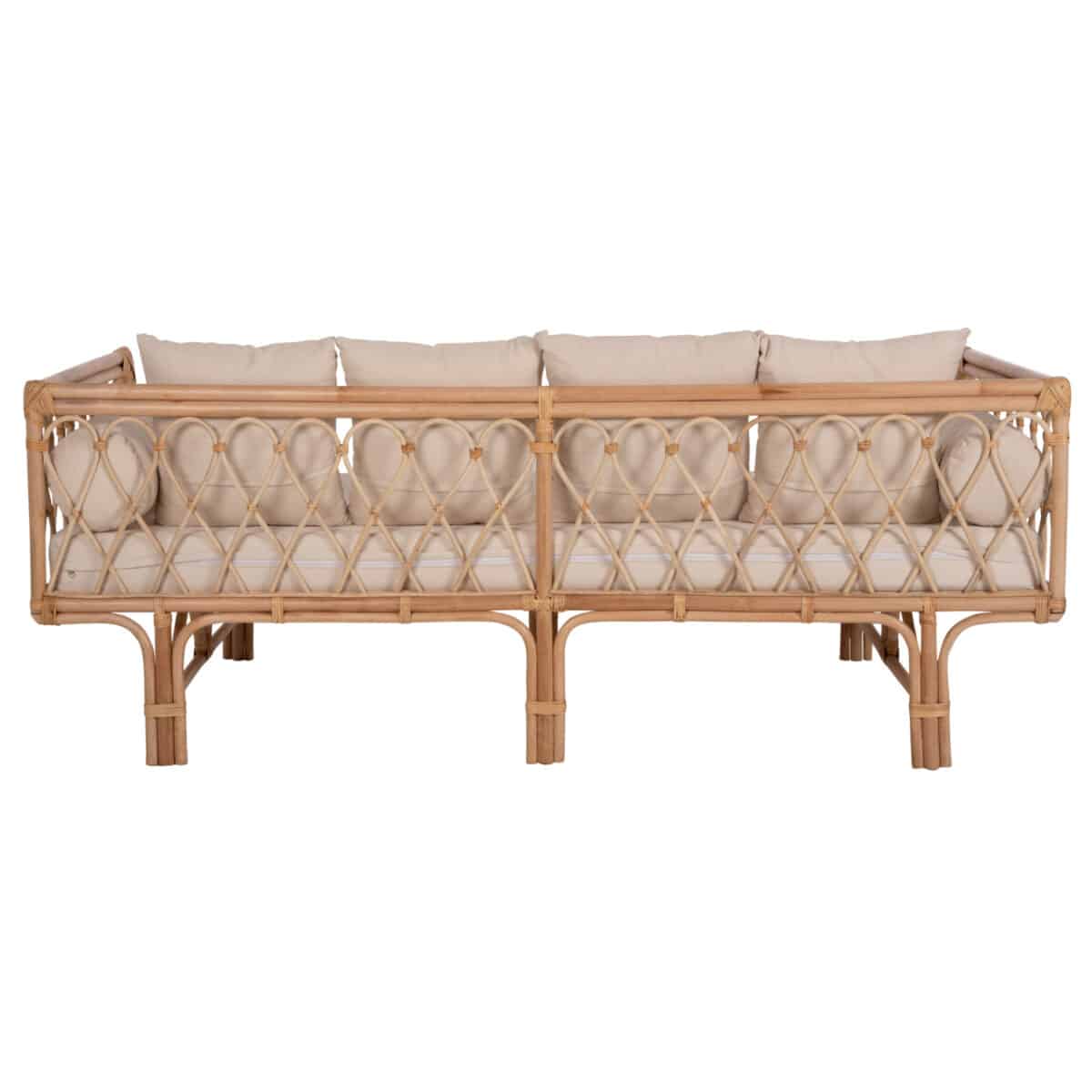 ΚΑΝΑΠΕΣ-ΚΡΕΒΑΤΙ ΕΞ. ΧΩΡΟΥ ALIKI HM9658 RATTAΝ ΦΥΣΙΚΟ-ΜΠΕΖ ΜΑΞΙΛΑΡΙΑ 200x100x86Yεκ. - Image 6