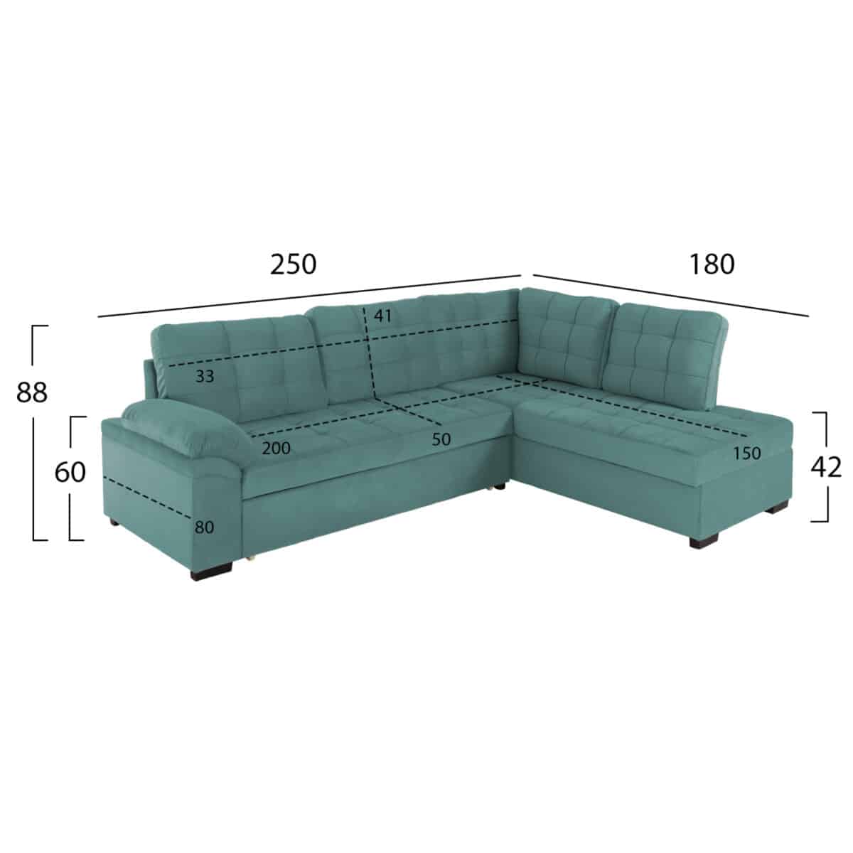 kanapes-krebati-fb9314404r-dexia-gonia-b-1 ΚΑΝΑΠΕΣ ΚΡΕΒΑΤΙ JADE HM3144.04R ΔΕΞΙΑ ΓΩΝΙΑ ΒΕΡΑΜΑΝ ΒΕΛΟΥΔΟ 250x80-180x73-88Υεκ. - Image 2