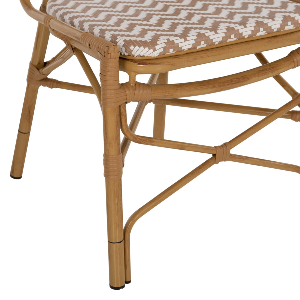 ΚΑΡΕΚΛΑ ΑΛΟΥΜΙΝΙΟΥ BAMBOO LOOK ΦΥΣΙΚΟ - ΛΕΥΚΟ HM5927.03 46x56x95Yεκ. - Image 9