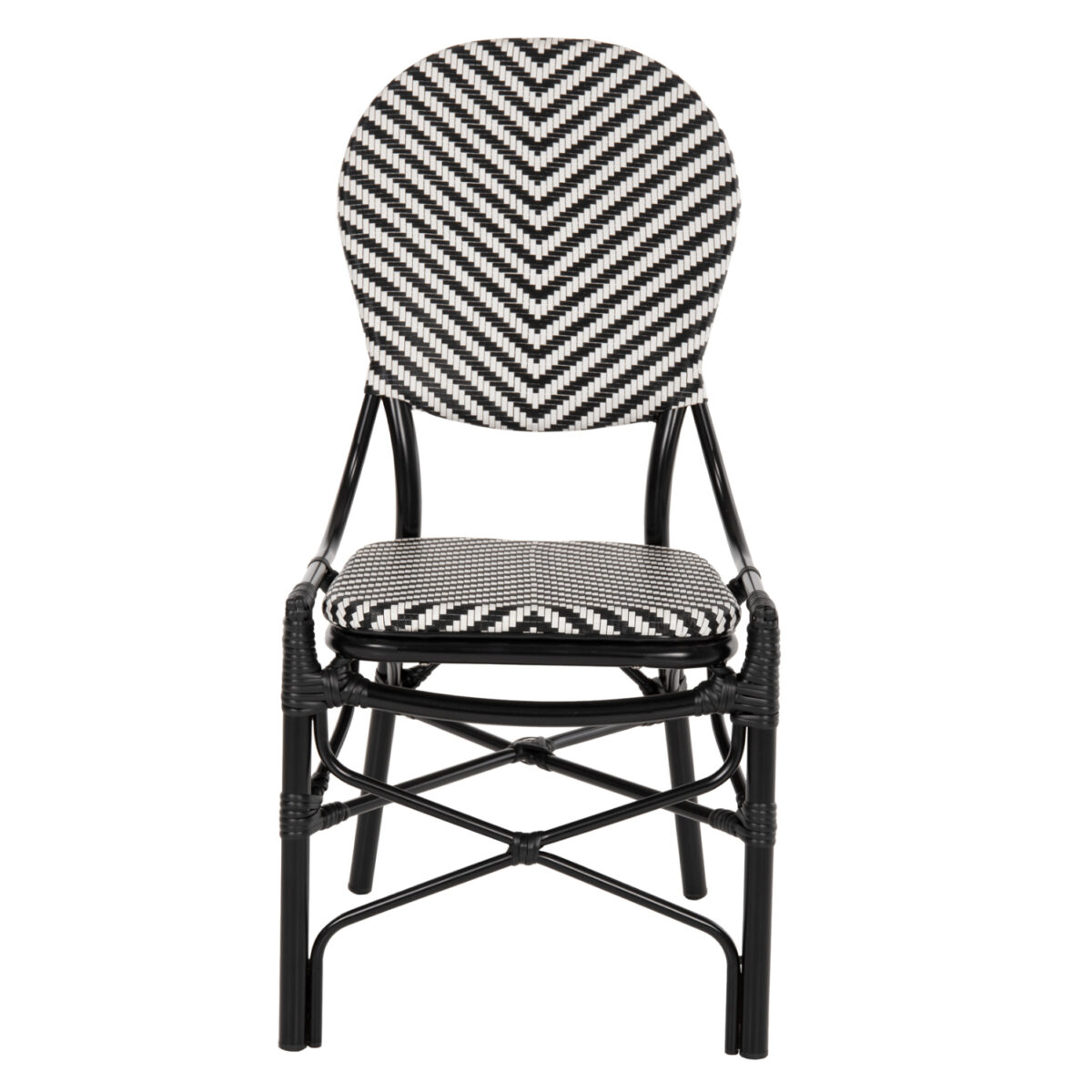 ΚΑΡΕΚΛΑ ΑΛΟΥΜΙΝΙΟΥ ΜΕ TEXTLINE ΜΑΥΡΟ-ΛΕΥΚΟ HM5927.01 46x56x95Yεκ. - Image 3