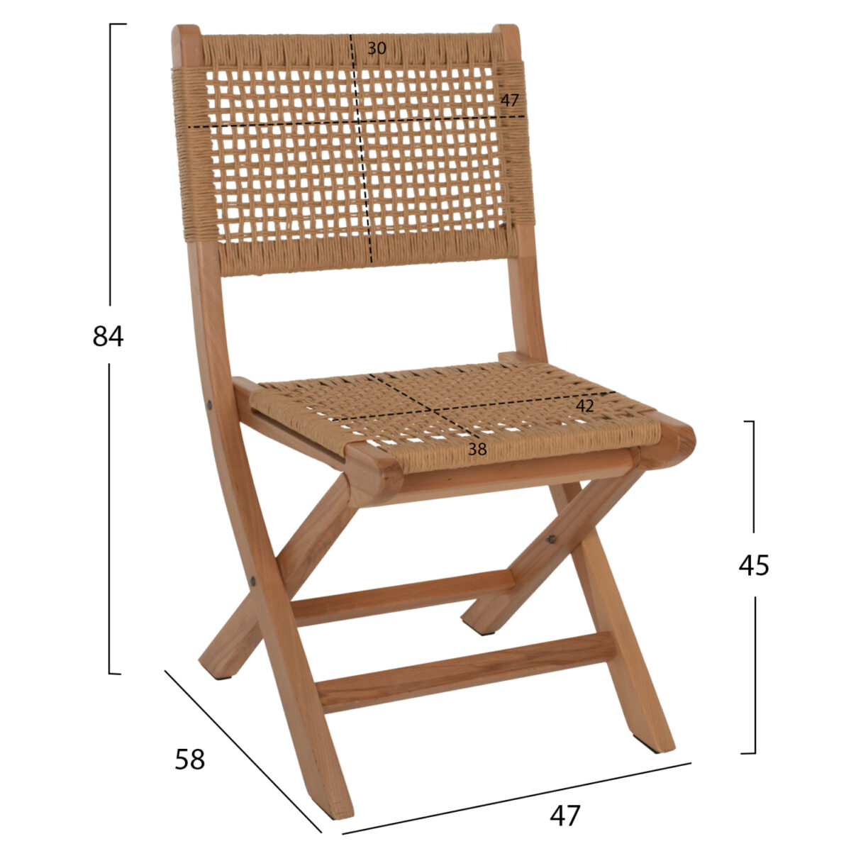 ΚΑΡΕΚΛΑ ΑΝΑΔΙΠΛΟΥΜΕΝΗ ΑΠΟ ΟΞΙΑ-ΣΧΟΙΝΙ ΦΥΣΙΚΟ 47X58X84Υεκ.HM9411.01 - Image 2
