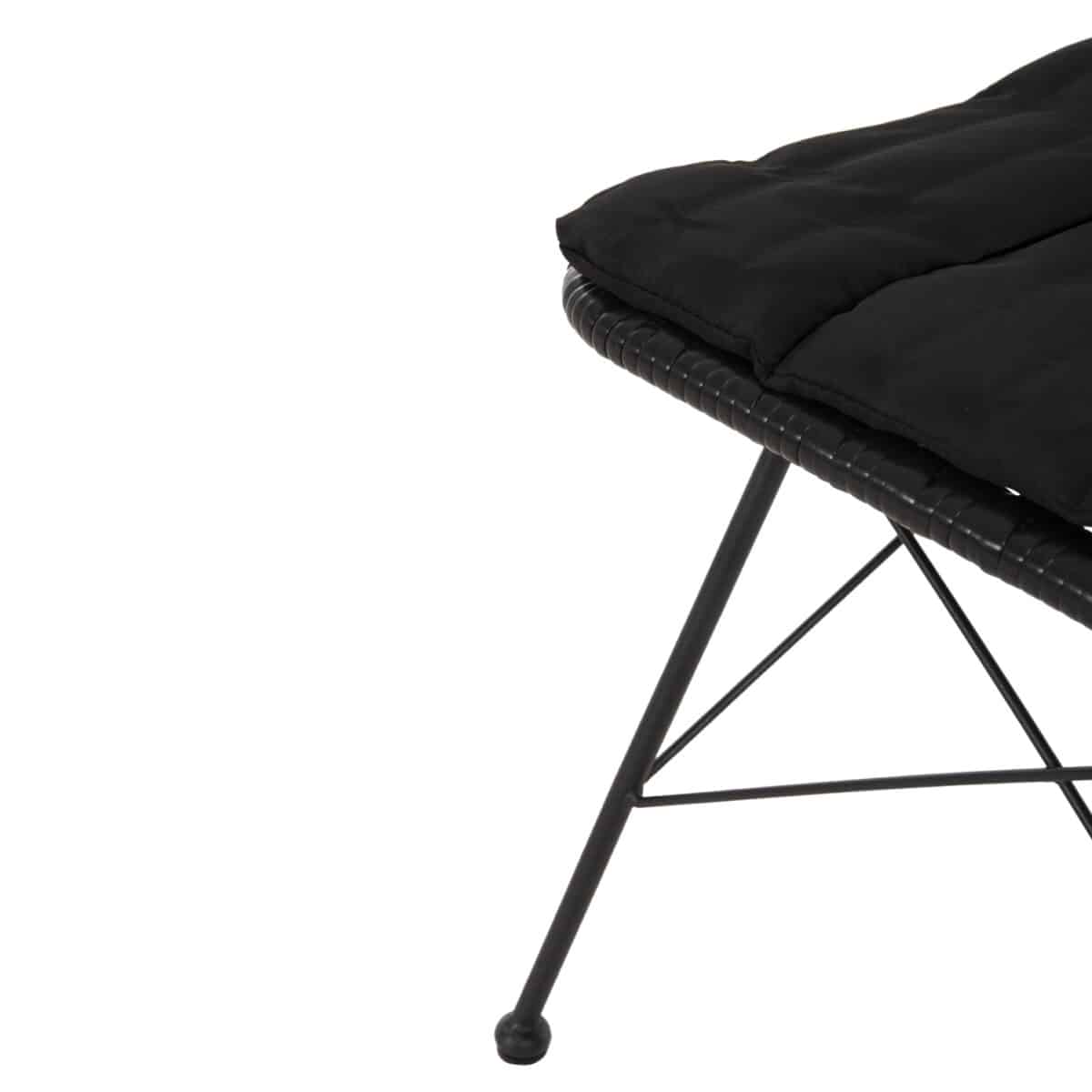 ΚΑΡΕΚΛΑ ΕΞ.ΧΩΡΟΥ ALLEGRA HM5453.12 ΜΕΤΑΛΛΟ-ΜΑΞΙΛΑΡΙ-WICKER ΜΑΥΡΟ 52x52x83,5Yεκ. - Image 10