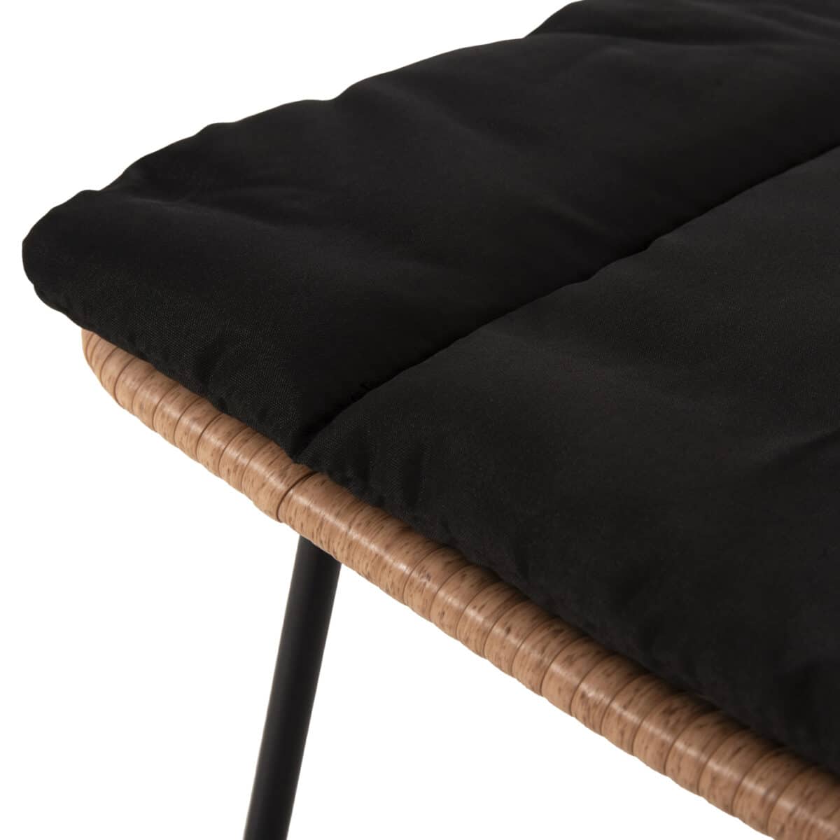 ΚΑΡΕΚΛΑ ΕΞ.ΧΩΡΟΥ ALLEGRA HM5454.11 ΜΕΤΑΛΛΟ&ΜΑΞΙΛΑΡΙ ΜΑΥΡΟ-ΜΠΕΖ WICKER 50,5x49,5x88Υεκ - Image 9