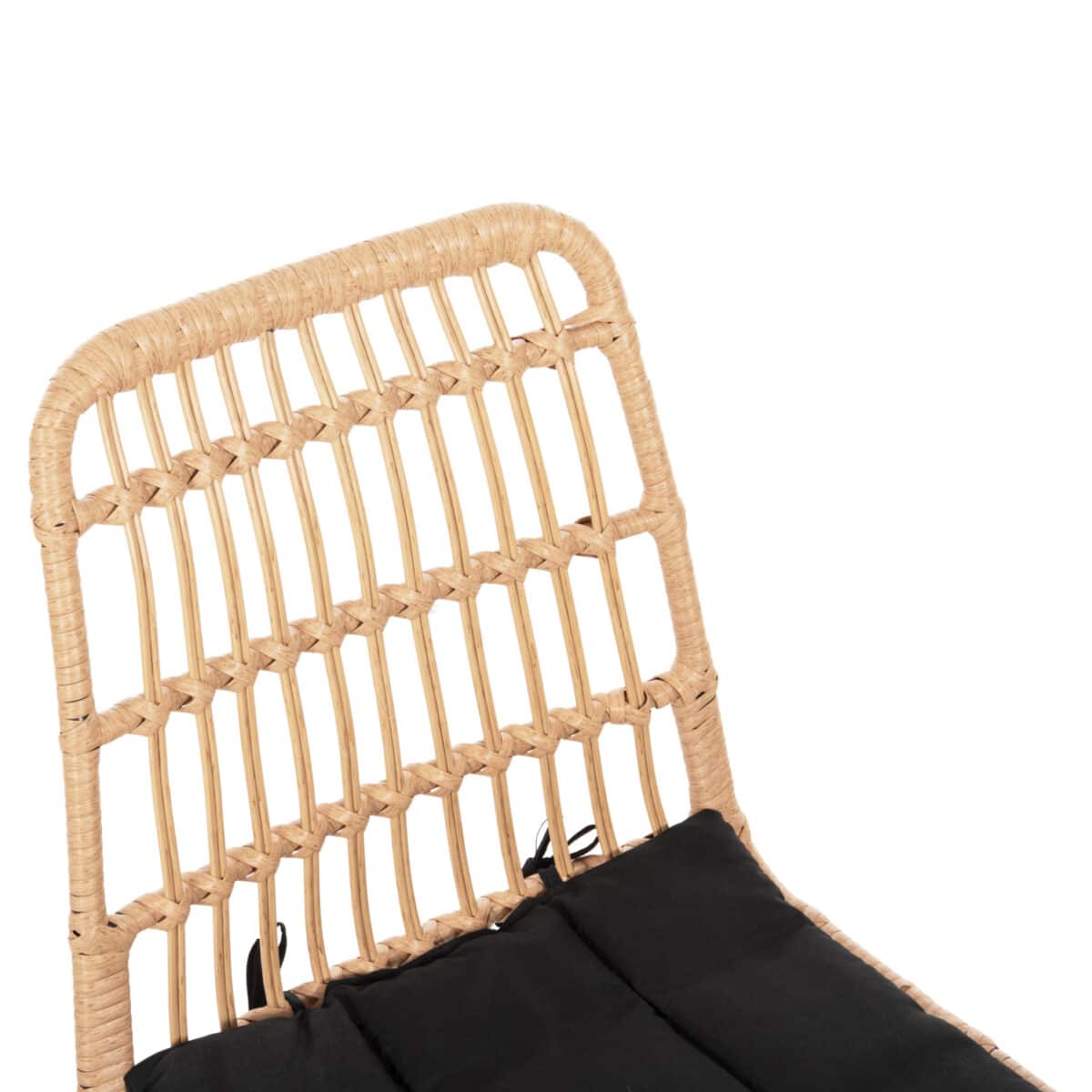 ΚΑΡΕΚΛΑ ΕΞΩΤ.ΧΩΡΟΥ ALLEGRA & ΜΑΞΙΛΑΡΙ HM5451.11 ΜΕΤΑΛΛΟ ΜΑΥΡΟ-ΜΠΕΖ WICKER 52x51.5x83.5Y - Image 7