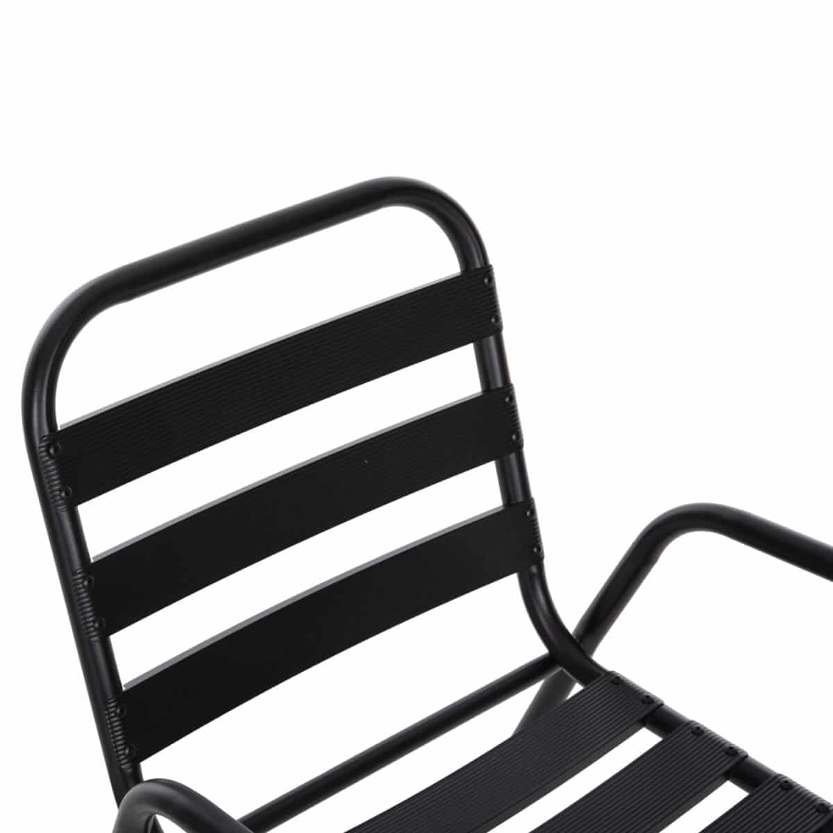 ΚΑΡΕΚΛΑ PRELUDE HM5970.03 ΜΕΤΑΛ.ΣΚΕΛΕΤΟΣ-ΠΛΑΤΗ & ΚΑΘΙΣΜΑ ΑΛΟΥΜΙΝΙΟ-ΜΑΥΡΗ 54x56x79Υεκ - Image 7